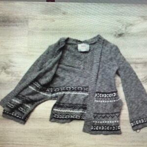 Gray Patterned Cardigan